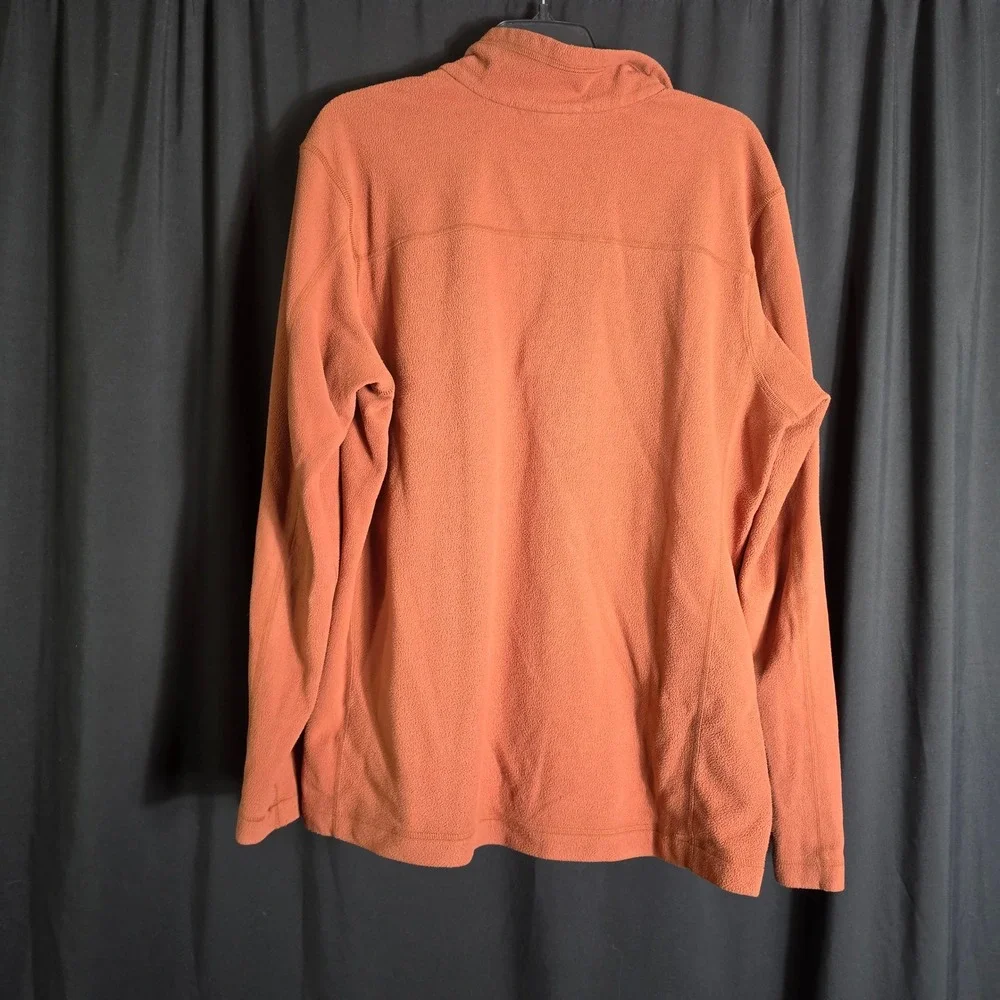 Patagonia Mens Micro D Quarter Zip Fleece Pullover Burnt Orange Rust Large L